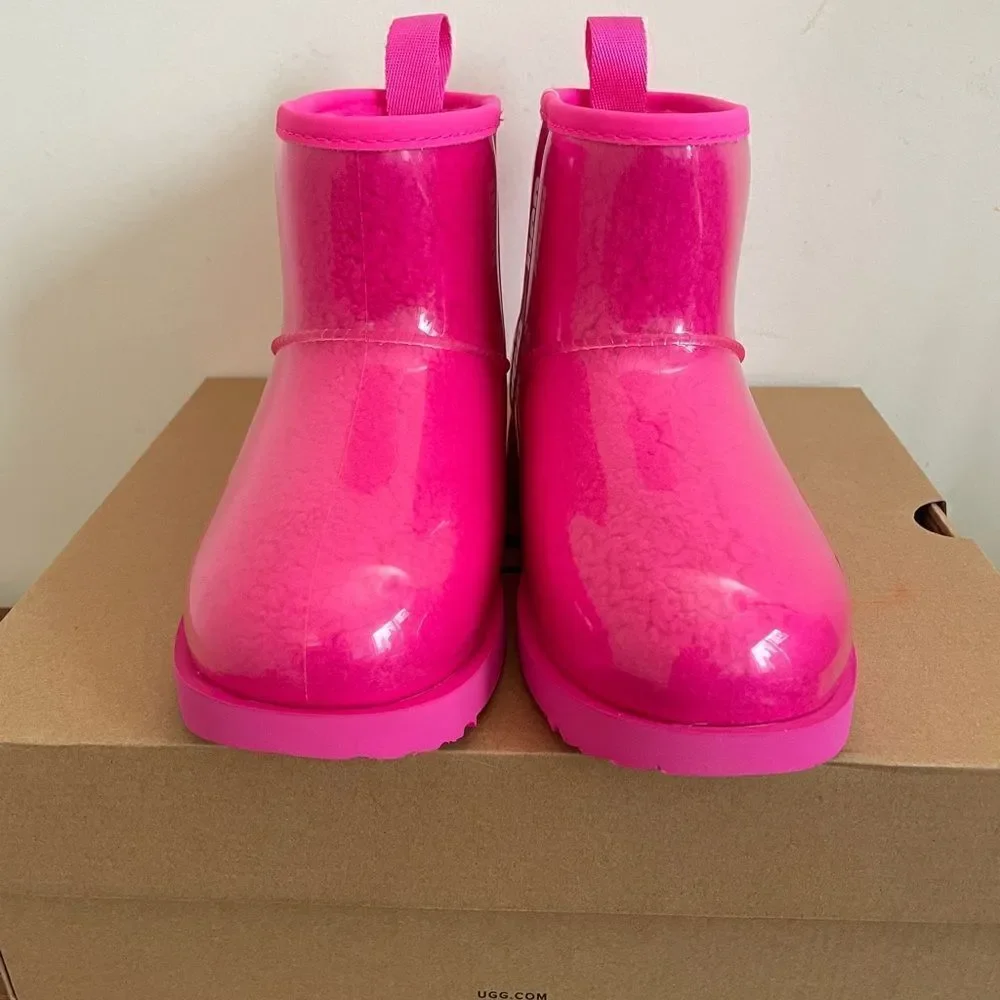 UGG Kids' Classic Clear Mini II Rock Rose USA Big Kid 6/UK 5/EU 38